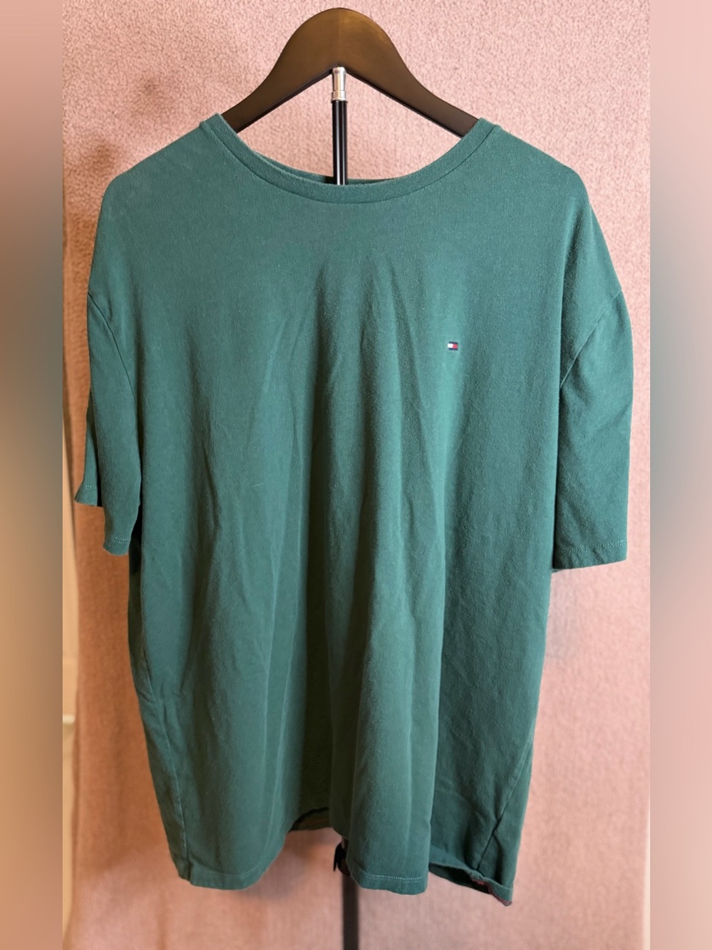 Tommy Hilfiger Women’s XL Green Oversized Relaxed Logo T-Shirt